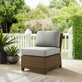 Seatsolutions Bradenton Outdoor Wicker Sectional Center Chair, Gray SE3042824